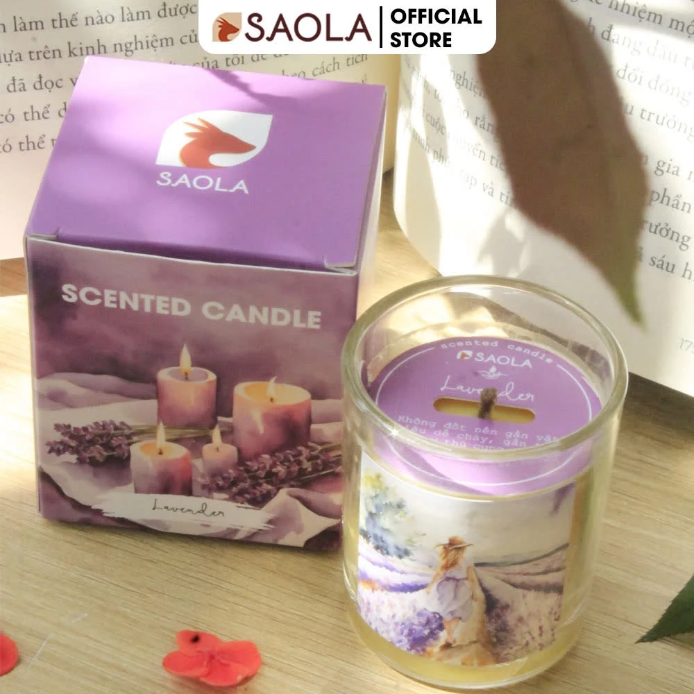 Nến Thơm phòng SAOLA, Hương thơm thuần khiết từ thiên nhiên, Nến Thơm thiên nhiên, Nến Thơm sáp ong, Tinh Dầu thiên nhiên, Quà Sinh Nhật tinh tế
